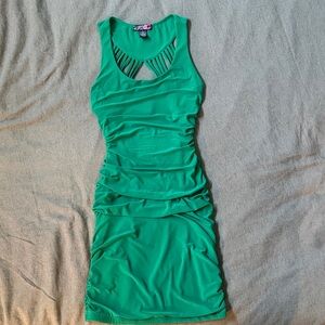Green Scruched Dress